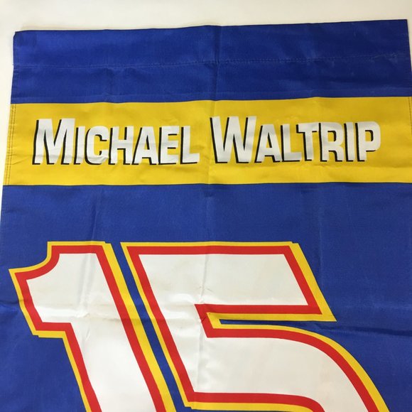 Nascar Michael Waltrip Number 15 Large Outdoor Fabric Flag 2003 Double Sided - Picture 8 of 12